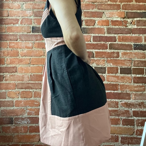 Sleeveless pink/gray A-line spring dress - Picture 8 of 13
